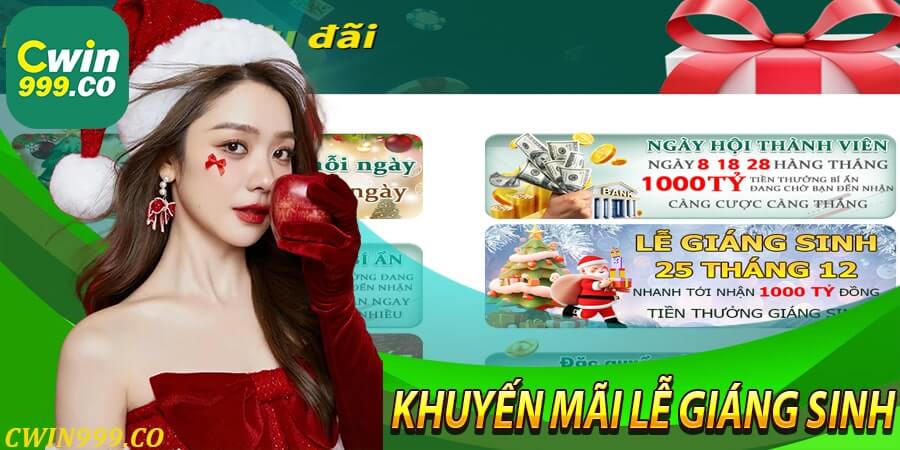 Khuyến mãi cwin999 hot lễ giáng sinh ngày 25 tháng 12