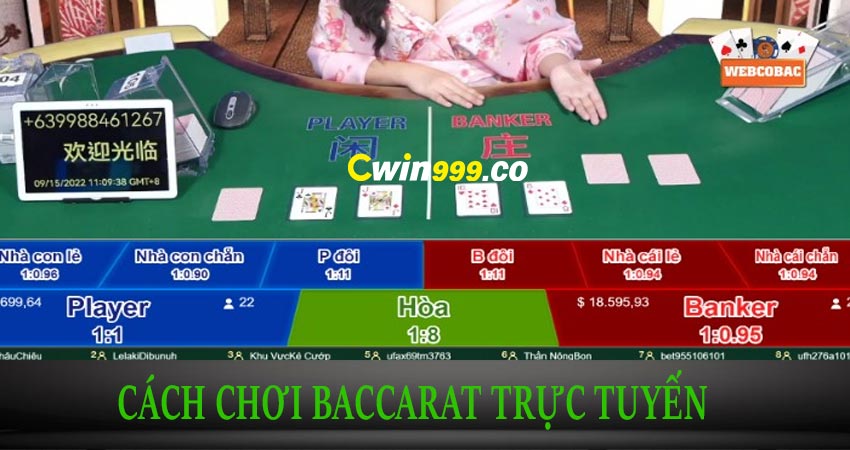 Cách chơi bài baccarat trực tuyến cơ bản